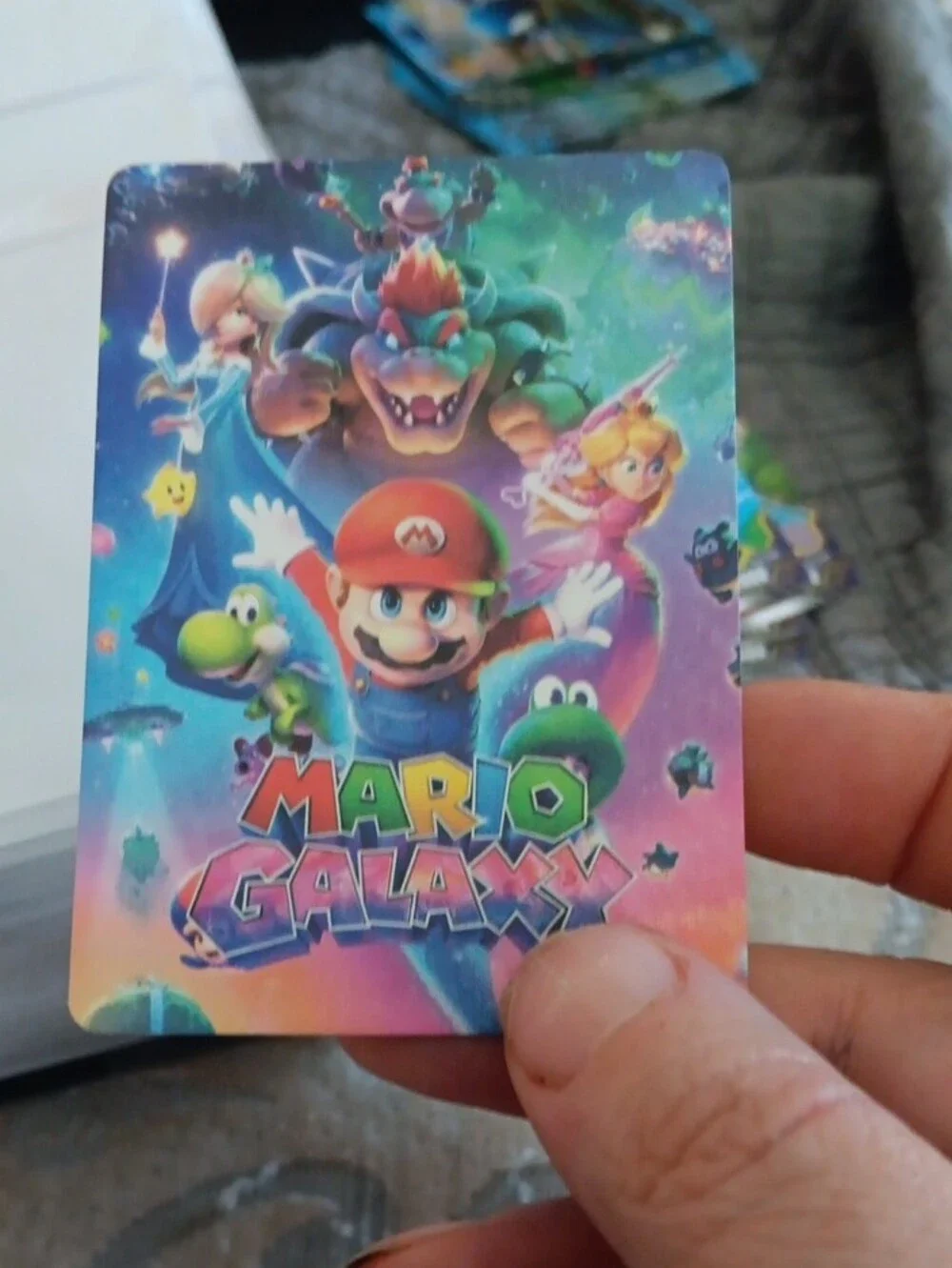 Nintendo Princess Peach Trading Card - Pink, Blue, Gold